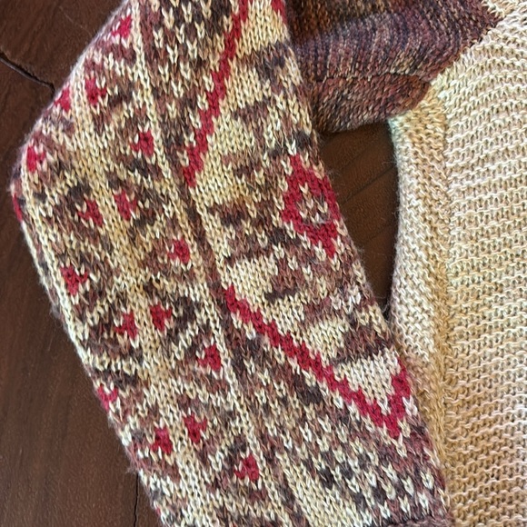 Lucky Brand Open Front Aztec Cardigan with fringe/ Size medium - Picture 8 of 8